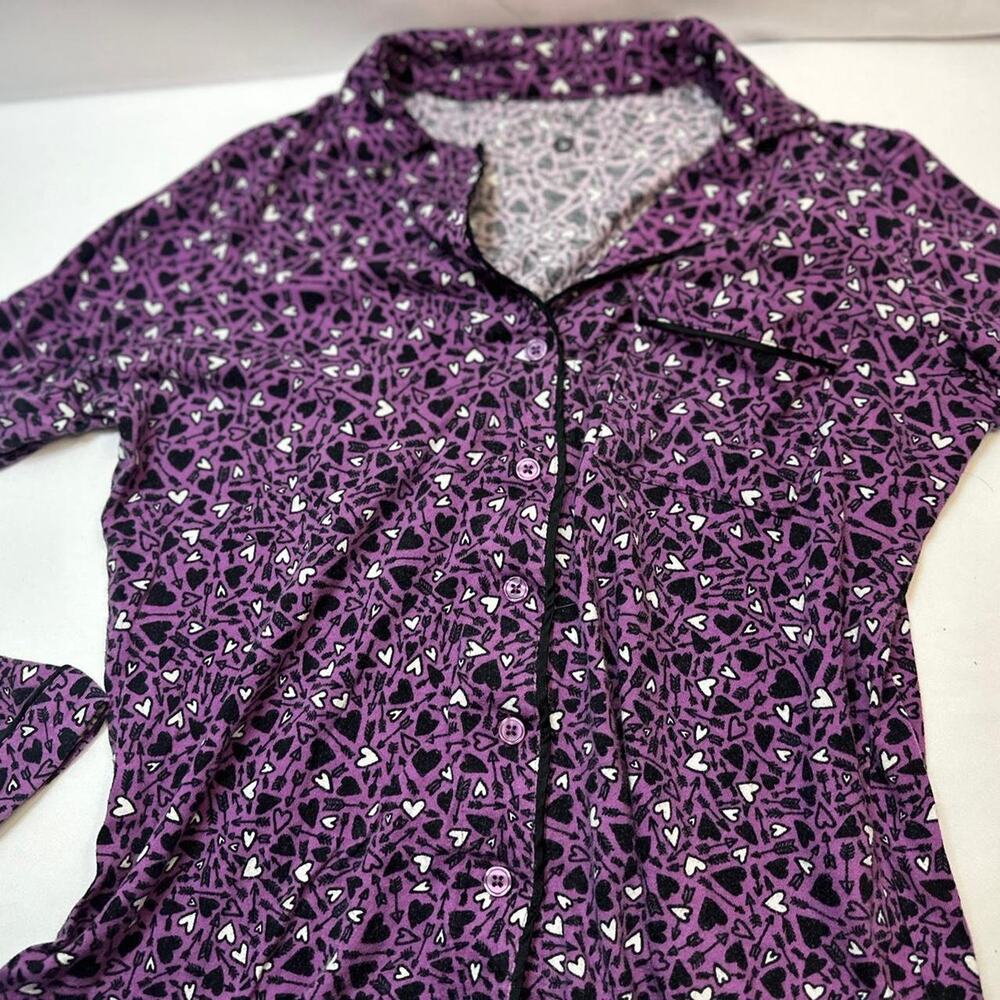 Indigo Purple Heart Vintage Pj Set Size Small
